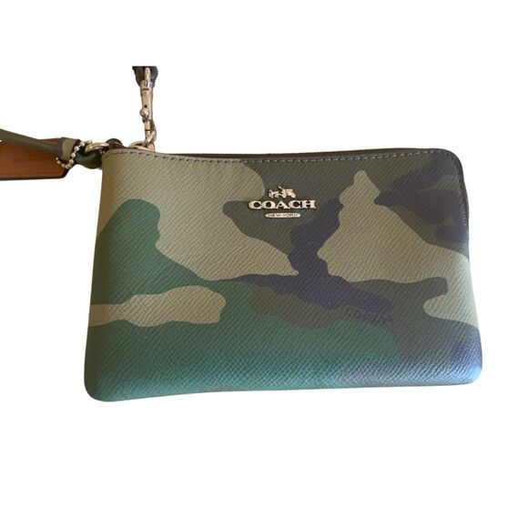 Coach Camo Print Wristlet - Picture 3 of 8